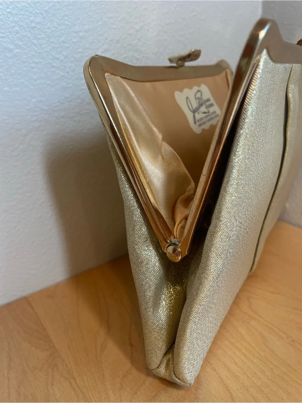 Vintage Jacqueline's Fashion Accessories Gold Metallic Purse